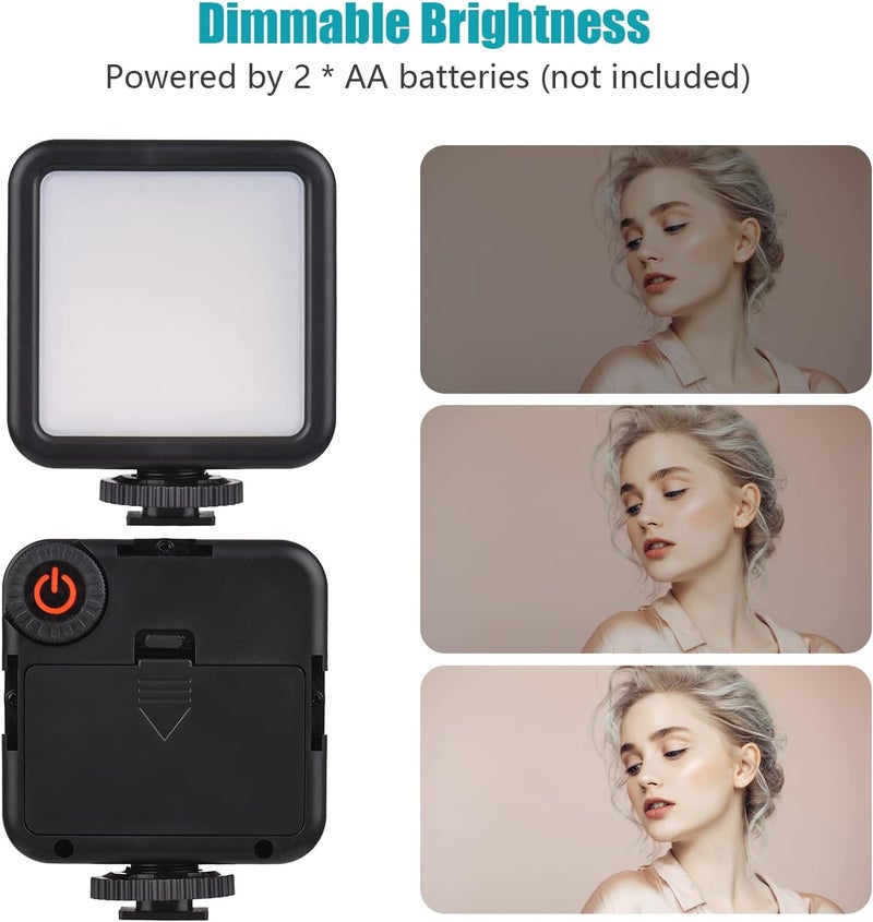 ANDOER طقم تصوير فيديو للهواتف الذكية مع إضاءة LED صغيرة + ميكروفون كارديويد + مشبك هاتف قابل للتمديد + حامل ثلاثي القوائم مع سطوع قابل للتعديل للبث المباشر وتصوير الفيديو ومؤتمرات الفيديو والصور الذاتية - Image 4
